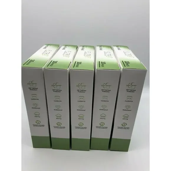 Face Shields 10-pack Barrier Comfort FLTR Pure Protection Anti-Fog Lot of 5 - Picture 4 of 8